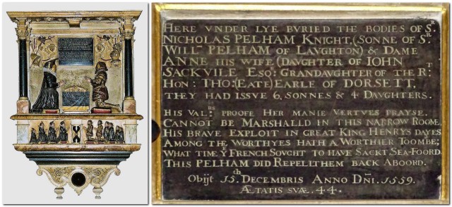 Sir Nicholas Pelham Memorial, St Michael's Church, South Malling